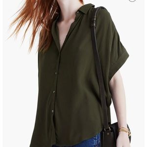 Madewell - Central Drapery Shirt - Army Green